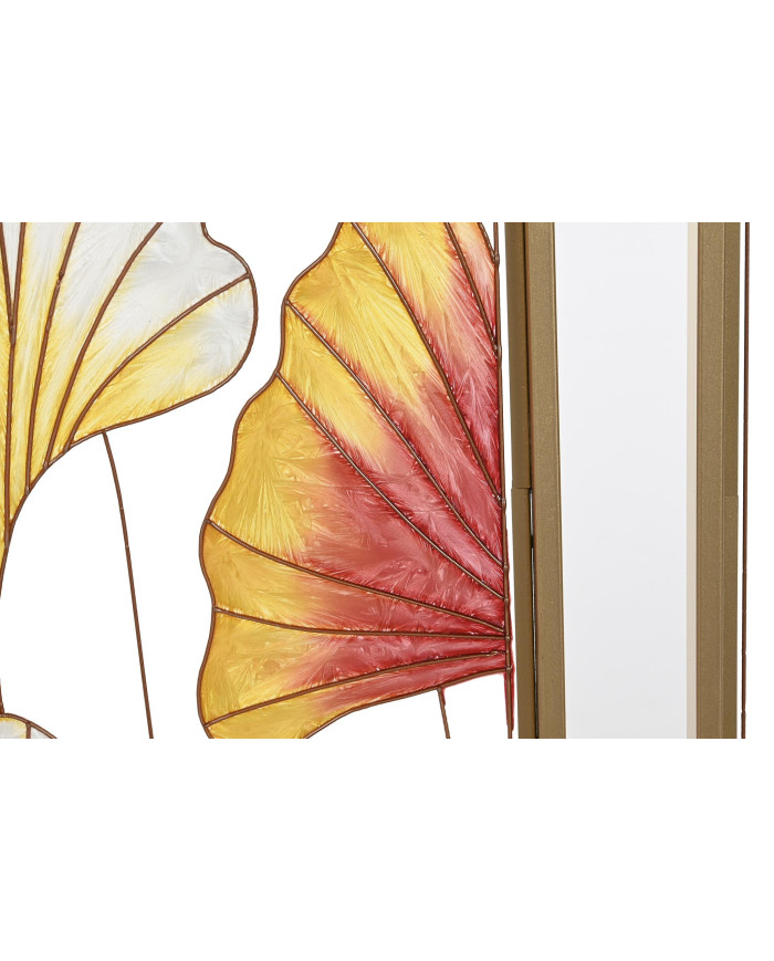 DECORACION PARED SET 3 METAL 122X3X122 HOJAS
