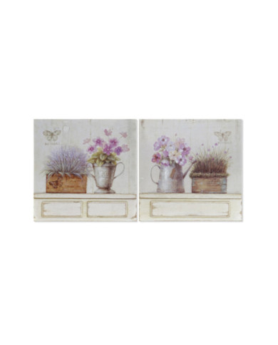 CUADRO MDF 30X3X30 MACETA ENVEJECIDO 2 SURT.