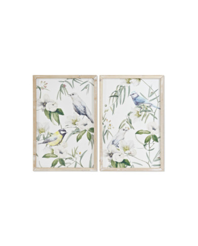 CUADRO MDF 40X2X60 PAJAROS ENMARCADO 2 SURT.