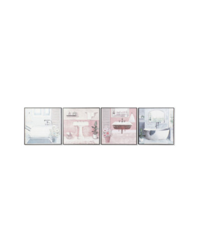 CUADRO PS LIENZO 60X2,6X60 BAÑO ENMARCADO 4 SURT.