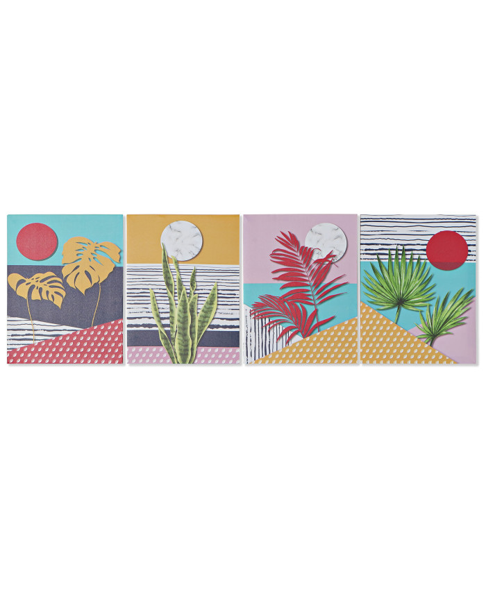 CUADRO LIENZO MDF 30X1,8X40 TROPICAL 4 SURT.