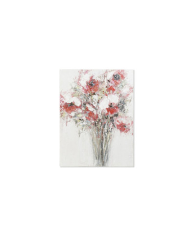 CUADRO LIENZO PINO 90X3,5X120 FLORES PINTADO MANO