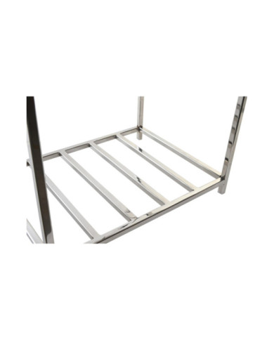 LEÑERA INOX 40X30X50 NIQUELADO PLATEADO