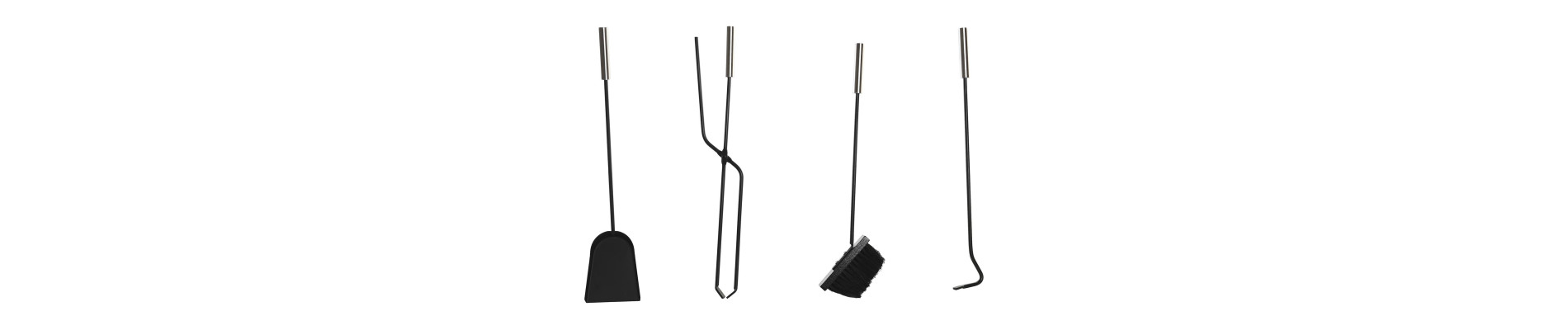CHIMENEA SET 4 ACERO INOX 8X2X51 NEGRO