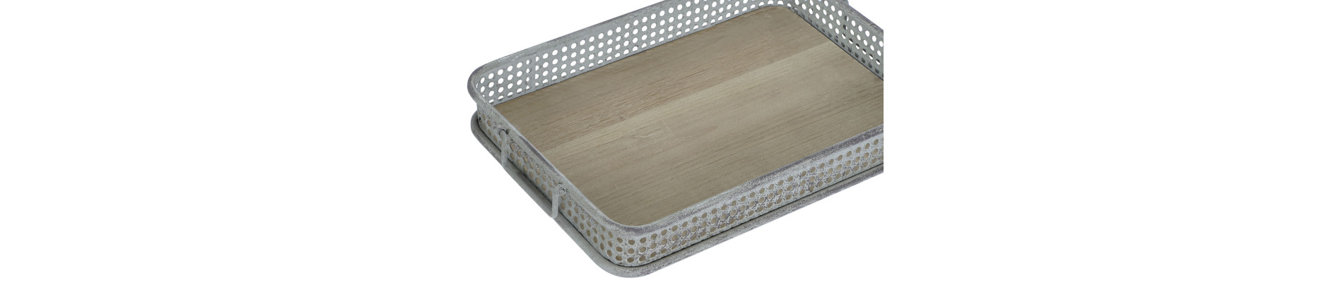 BANDEJA SET 3 METAL 53X38X8 ENVEJECIDO MULTICOLOR