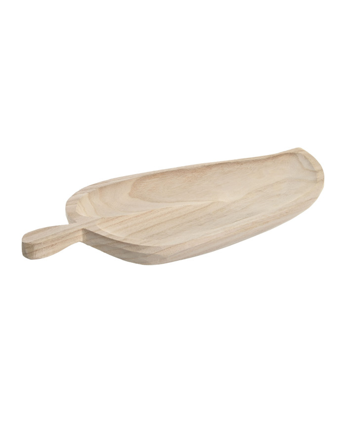 CENTRO MESA PAULOWNIA 49X23X3 HOJA NATURAL MARRON