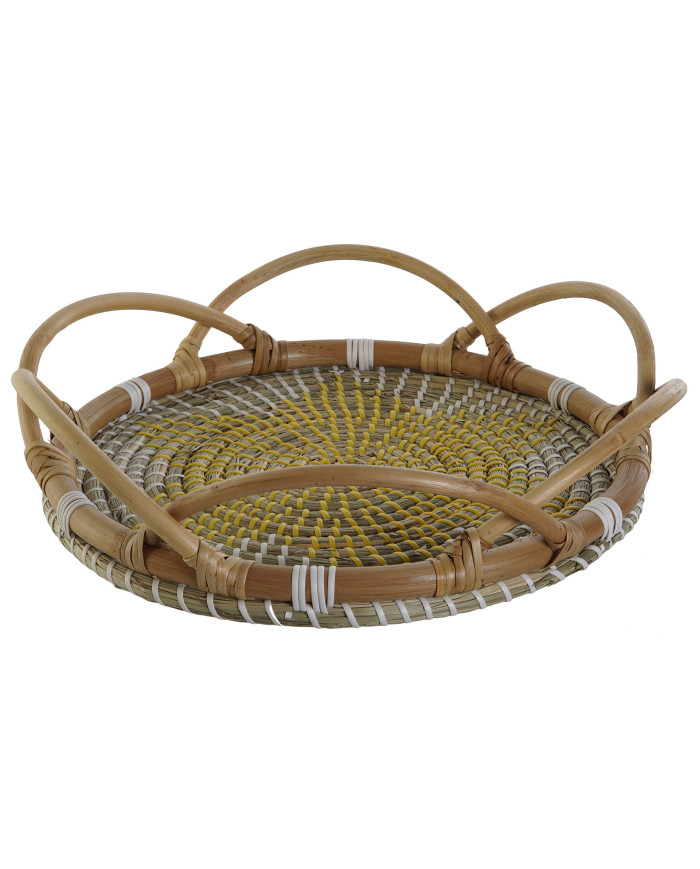 BANDEJA DECORACION RATAN SEAGRASS 40X40X8 NATURAL