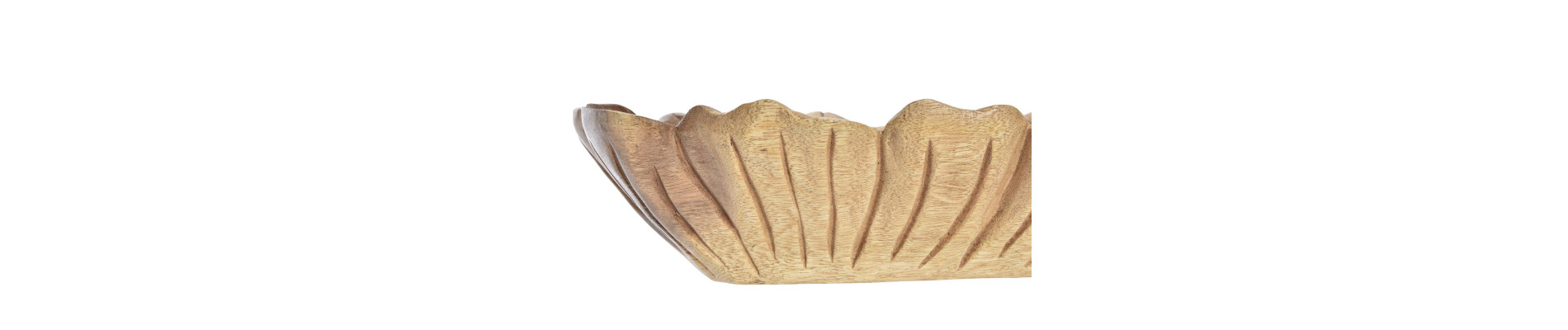 CENTRO MESA ACACIA 33X18X9 HOJA NATURAL MARRON