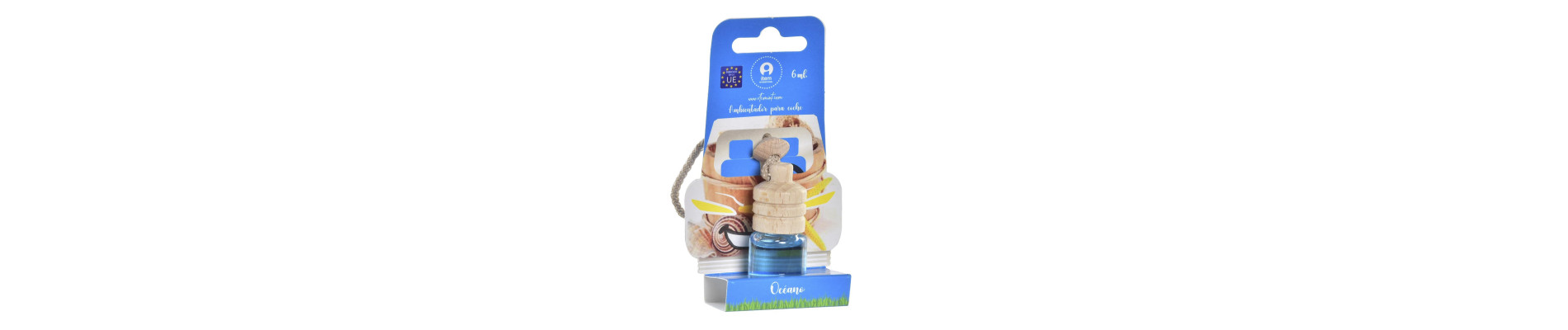 AMBIENTADOR COCHE CRISTAL 6,5X3X11 6 ML, OCEANO