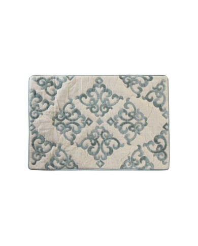 FUNDA COJIN ALGODON 60X1X40 BORDADO AZUL