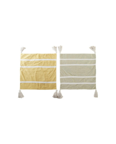 FUNDA COJIN ALGODON 60X1X60 FLECOS 2 SURT.