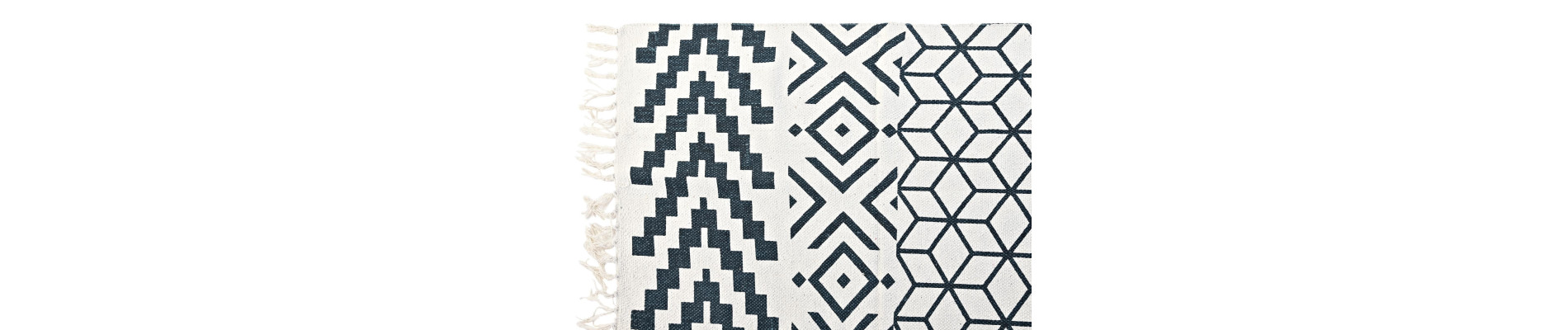 ALFOMBRA ALGODON 160X230X1 NEGRO