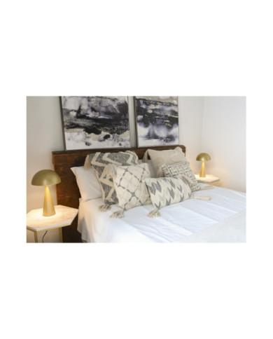 FUNDA COJIN ALGODON 45X3X45 FLECOS BEIGE