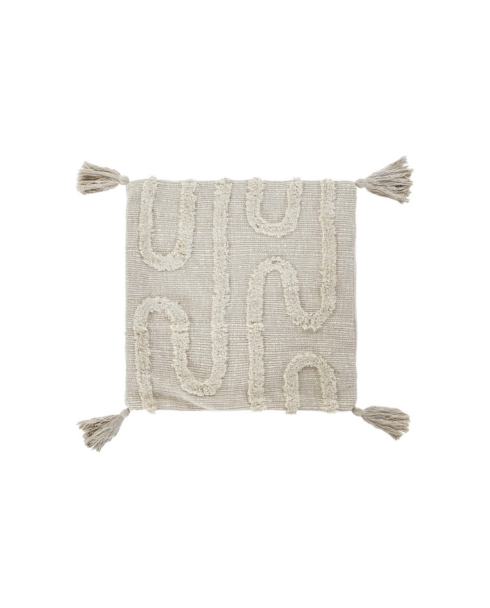 FUNDA COJIN ALGODON 60X3X60 FLECOS BEIGE