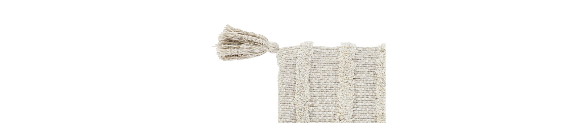 FUNDA COJIN ALGODON 60X3X60 FLECOS BEIGE
