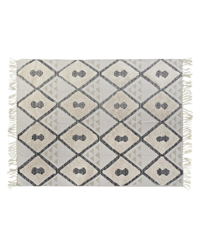 ALFOMBRA ALGODON 200X290X1 1500 GSM ROMBOS BEIGE
