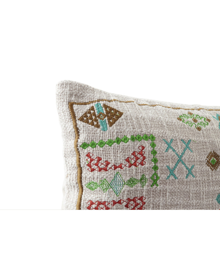 COJIN ALGODON 50X10X35 624 GR IKAT BORDADO 2 SURT.