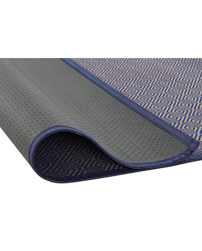 ALFOMBRA BAMBU 160X230X0,5 GEOMETRICO AZUL