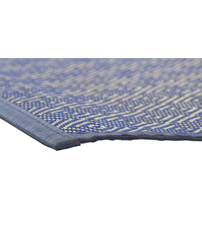 ALFOMBRA BAMBU 160X230X0,5 GEOMETRICO AZUL
