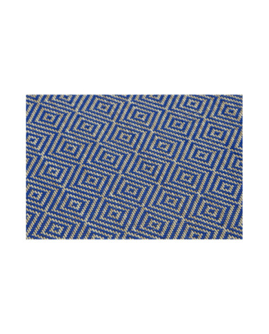 ALFOMBRA BAMBU 120X180X0,5 GEOMETRICO AZUL