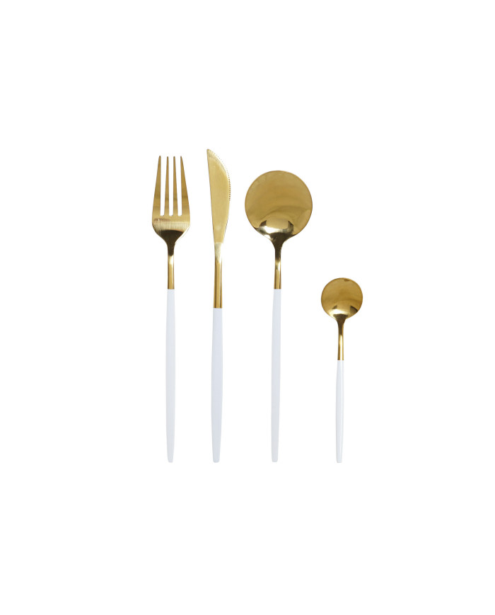 CUBERTERIA SET 16 INOX 4,5X2,5X20,5 3MM DORADO
