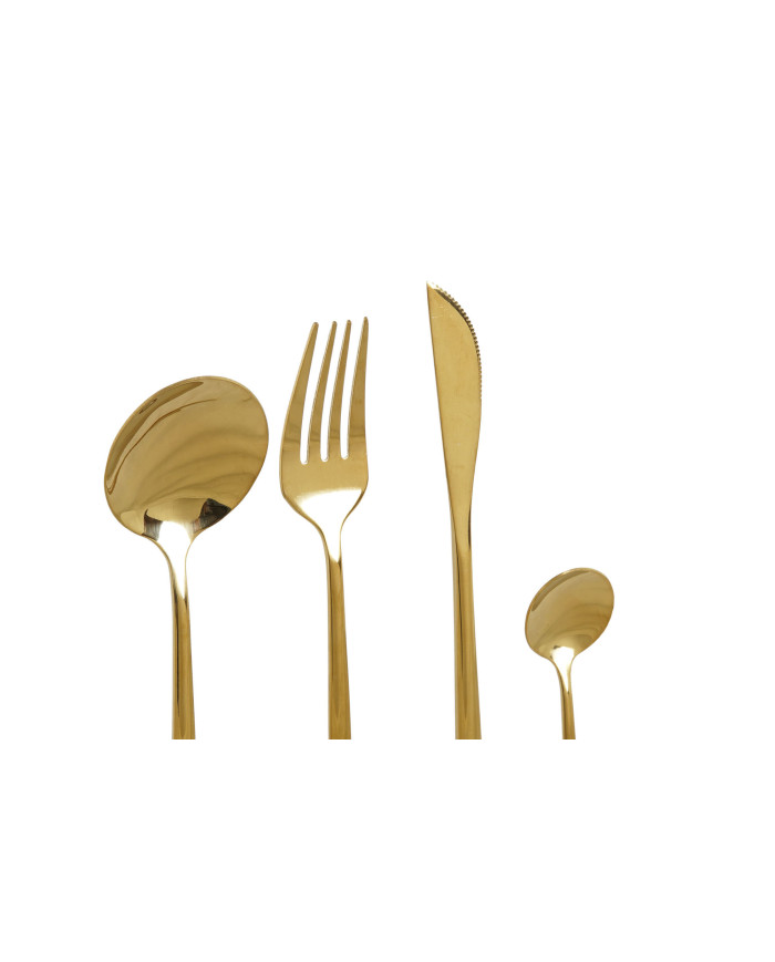 CUBERTERIA SET 16 INOX 3X1,5X13 3MM DORADO