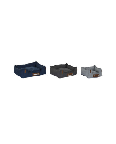 CAMA MASCOTA SET 3 POLIESTER 68X59X20 AZUL MARINO