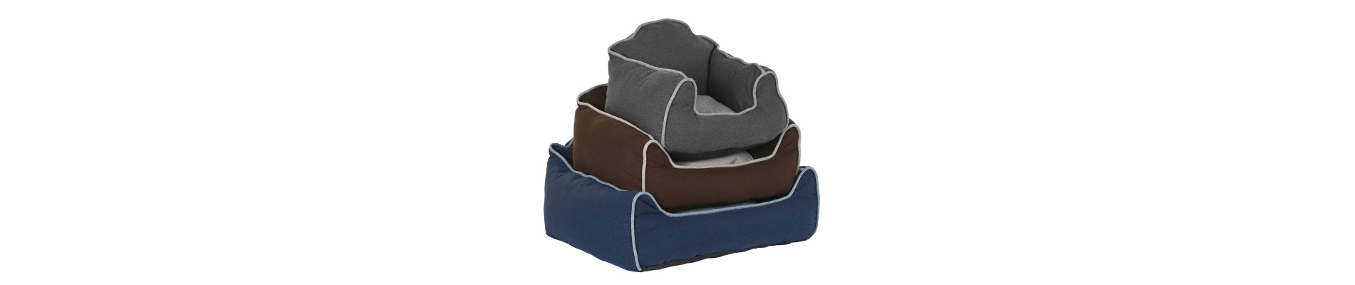 CAMA MASCOTA SET 3 POLIESTER 72X61X34 AZUL