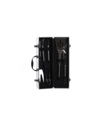 BARBACOA SET 5 INOX ALUMINIO 38X12X9 NEGRO