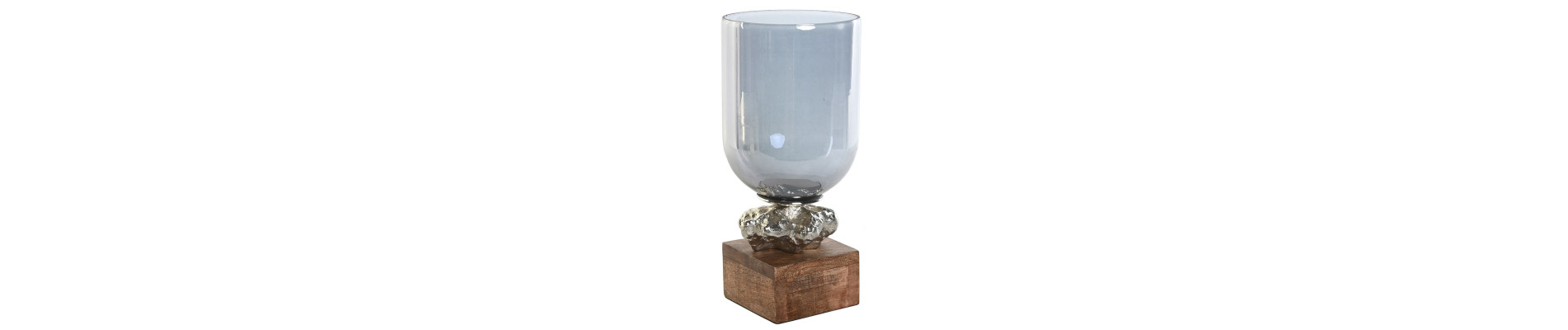 PORTAVELA CRISTAL ALUMINIO 16,5X16,5X38,5