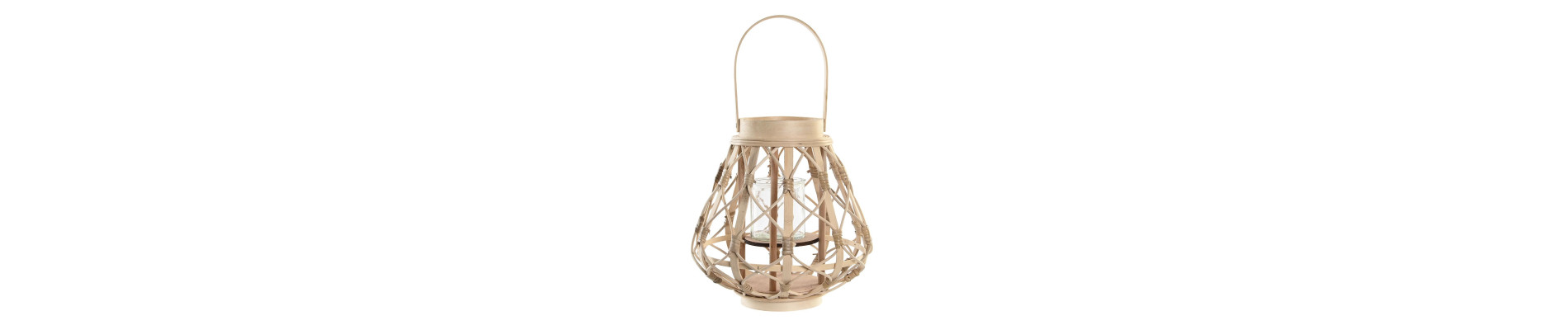 PORTAVELA MADERA 27X27X28,5 NATURAL