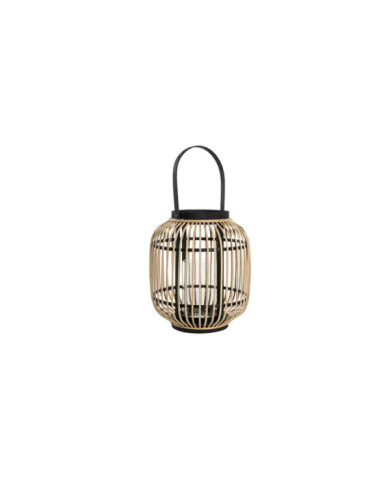 PORTAVELA BAMBU CRISTAL 31X31X36 NATURAL MARRON