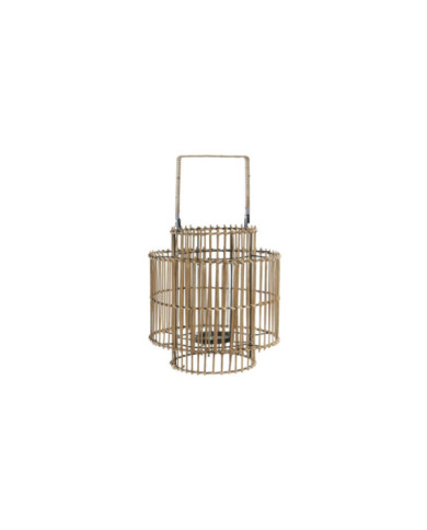 PORTAVELA BAMBU METAL 30X30X32 47 NATURAL