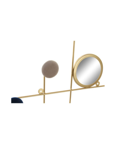 PERCHERO PARED METAL ESPEJO 43X5X38 MULTICOLOR