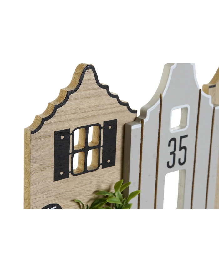 PERCHERO PARED MDF 50X4,5X25 CASAS MULTICOLOR