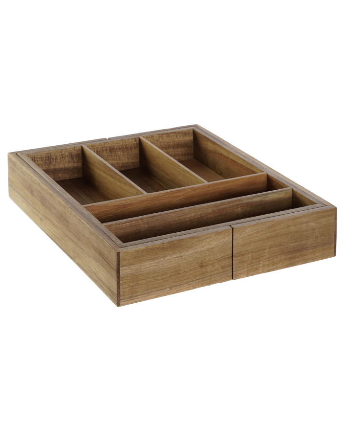 CUBERTERO ACACIA 35X30X7 ORGANIZADOR NATURAL