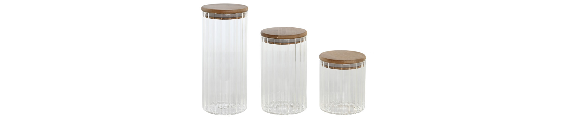 BOTE SET 3 CRISTAL INOX 13X13X18 1500ML 1000/600