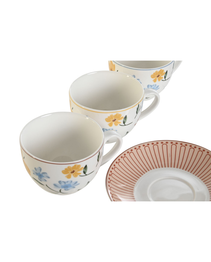 TAZA SET PLATO PORCELANA 15X15X7,5 220ML FLORAL 3