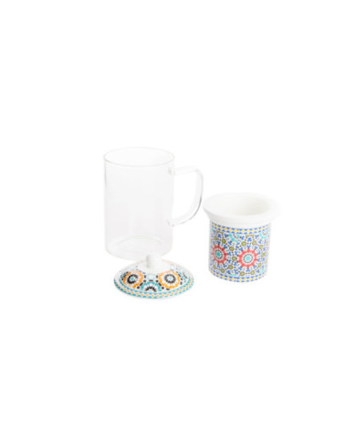MUG INFUSIONES CRISTAL 300ML AZULEJOS 2 SURT.