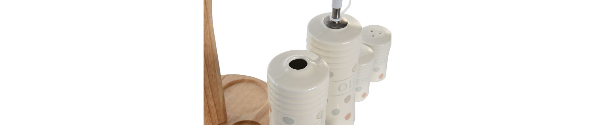 ACEITERA VINAGRERA SET 4 GRES 18X15X22 TOPITOS