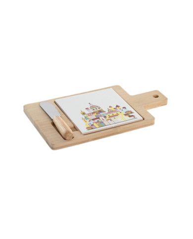 TABLA APERITIVO SET 3 BAMBU 21,5X11,8X1,5 CASITAS