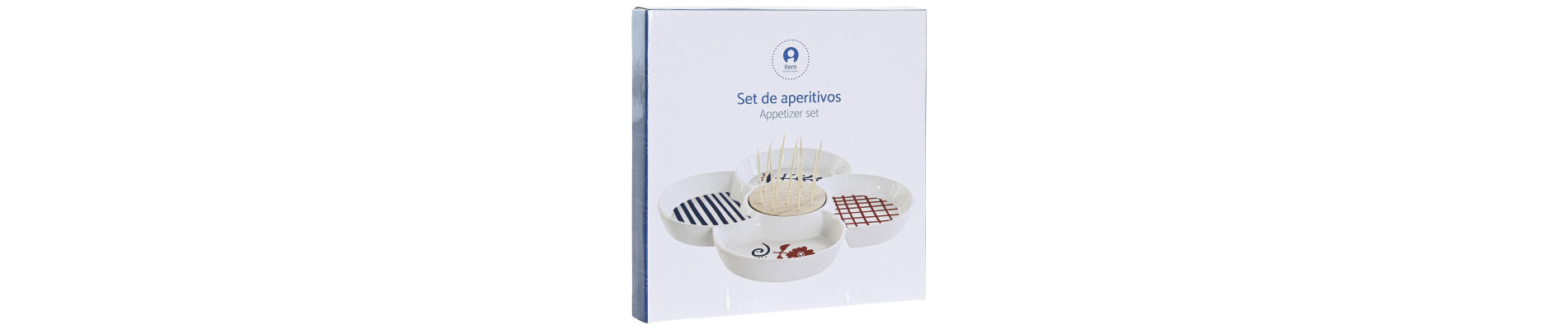 APERITIVO GRES BAMBU 22X22X7 BLUE RED BIRD