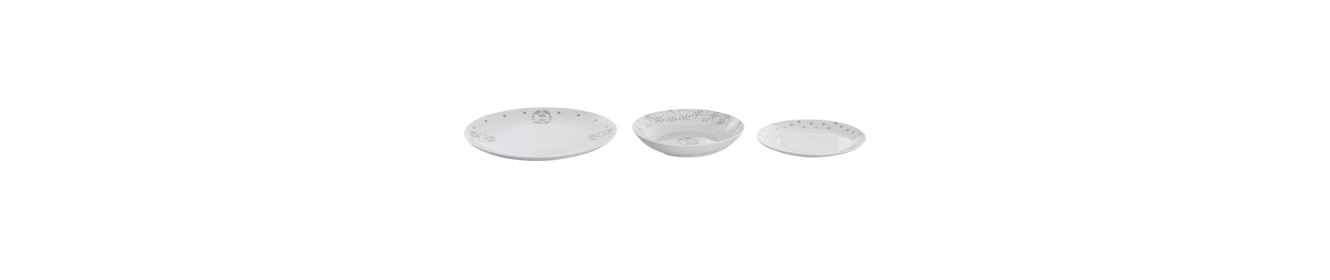 VAJILLA SET 18 PORCELANA 27X27X3 ROSA