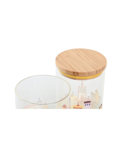 BOTE BOROSILICATO 10X10X17 1L, CASITAS 2 SURT.