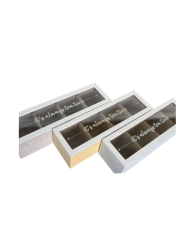 CAJA INFUSIONES MDF CRISTAL 30X9X8 3 SURT.