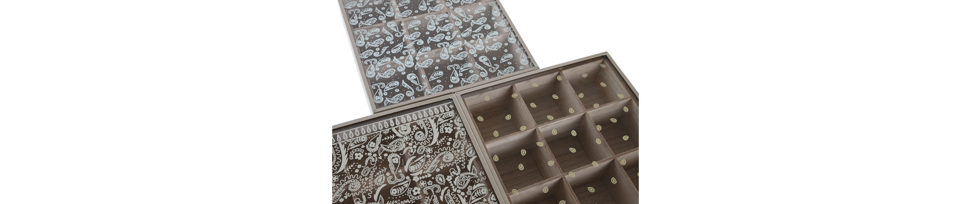 CAJA INFUSIONES MDF CRISTAL 24X24X6,5 3 SURT.