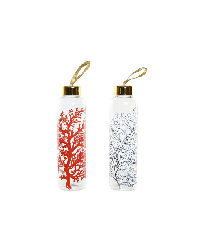 BOTELLA BOROSILICATO 6,5X6,5X23 550ML CORAL 2 SURT