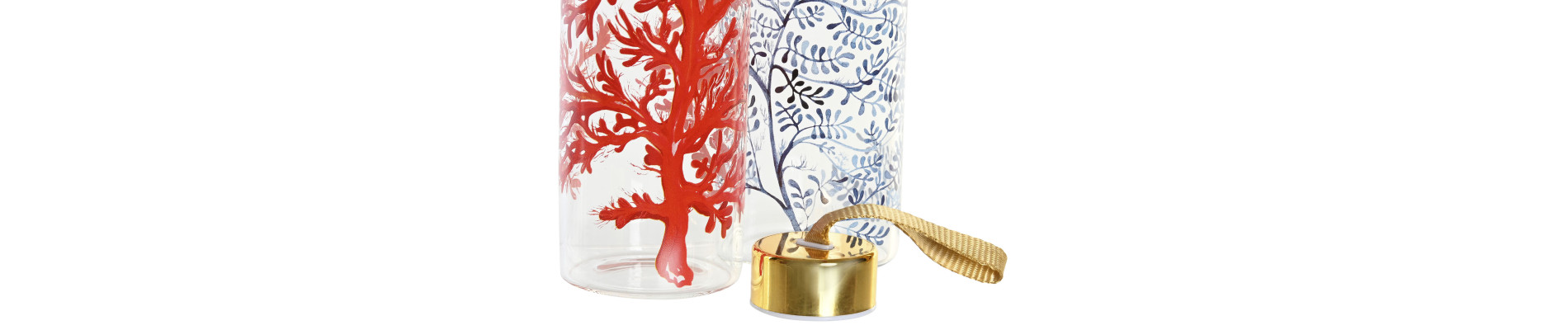 BOTELLA BOROSILICATO 6,5X6,5X23 550ML CORAL 2 SURT