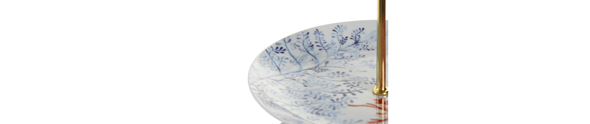 FRUTERO PORCELANA METAL 27X27X34 3PISOS CORAL AZUL