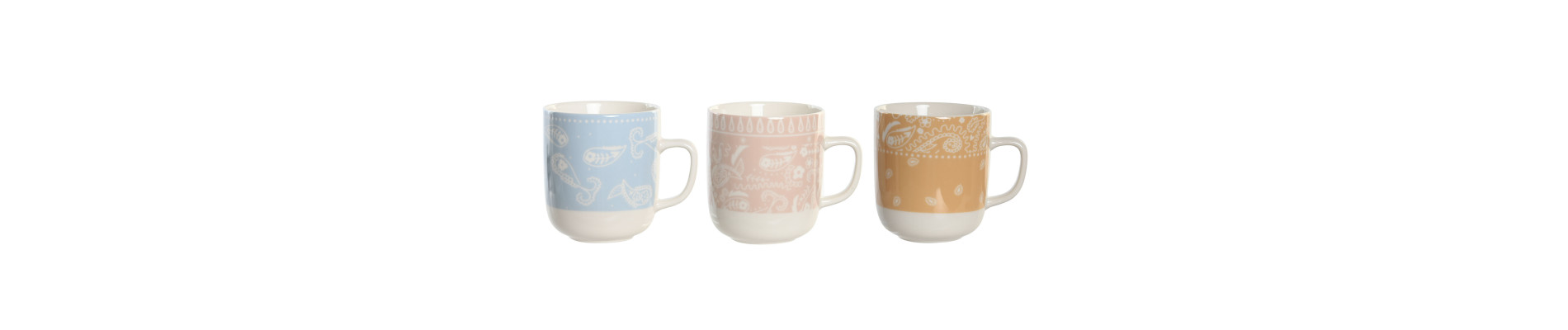 MUG PORCELANA 11,5X8,5X10 380ML, 3 SURT.